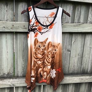 Gugong Asymmetrical Long Tank Top Size XL/XXL